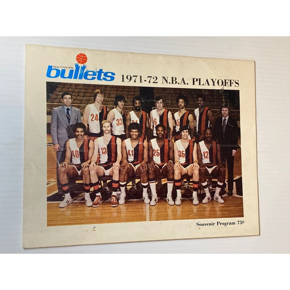 1971 1972 Baltimore Bullets NBA Playoffs Basketball Program Vintage Rare